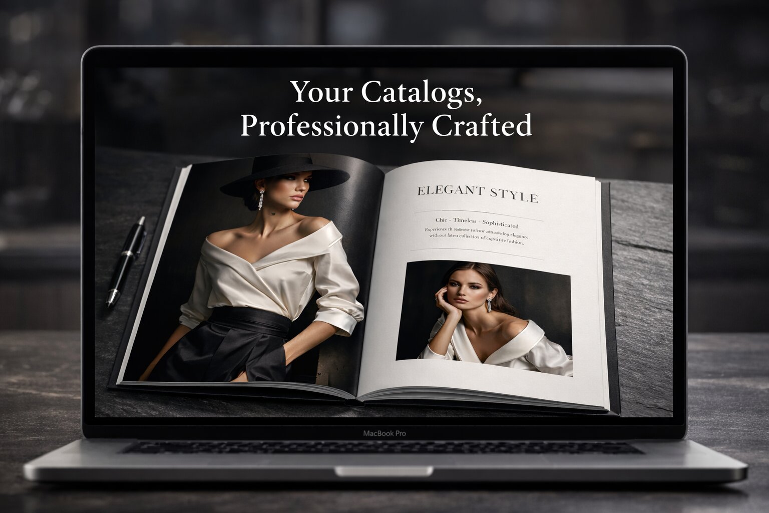 Mockup de Catálogo Premium Aberto